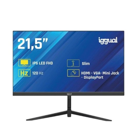 Monitor PC iggual ML21S 21.5" Full HD 120Hz IPS 1ms HDMI DP Frameless