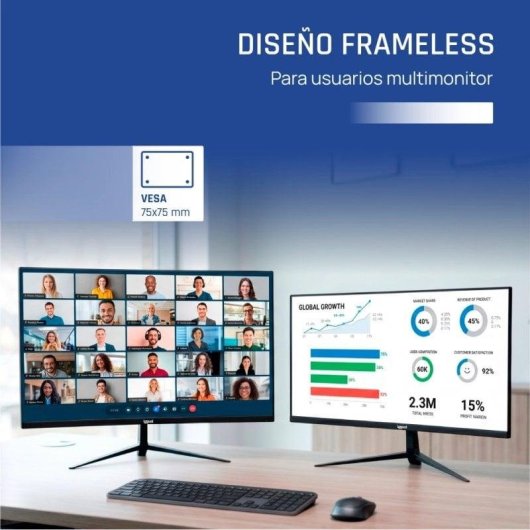 Monitor PC iggual ML21S 21.5" Full HD 120Hz IPS 1ms HDMI DP Frameless