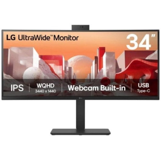 Monitor LG 34BA85QE-B 86,4 cm 3440 x 1440 Wide Quad HD IPS LCD Curved Monitor Schwarz