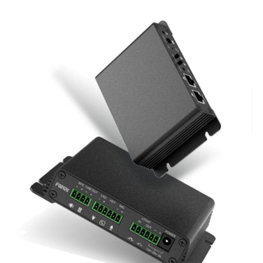 Intercomunicador SIP Fanvil PA2S Negro Aluminio PoE VPN LAN 2 Puertos Montaje Sobremesa/Pared