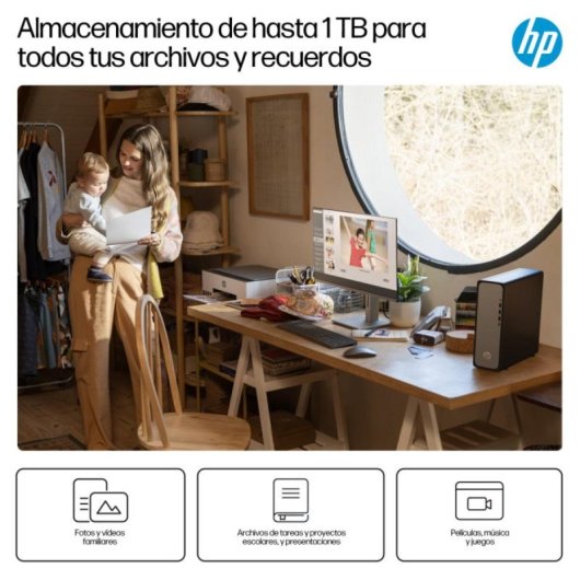 PC HP OmniDesk Slim Desktop S03-0012NS i5-14400 16GB 512GB SSD FreeDOS Plata
