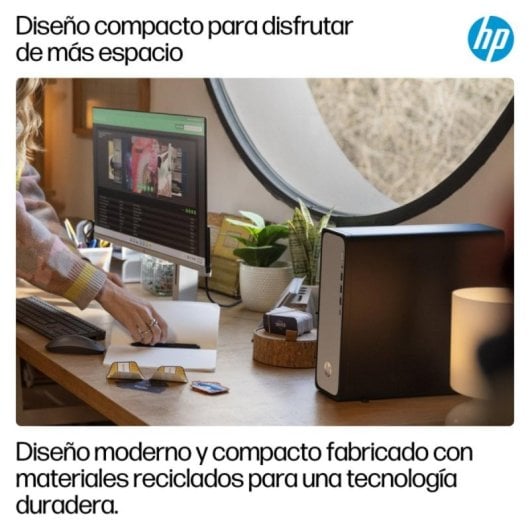 PC HP OmniDesk Slim Desktop S03-0012NS i5-14400 16GB 512GB SSD FreeDOS Plata