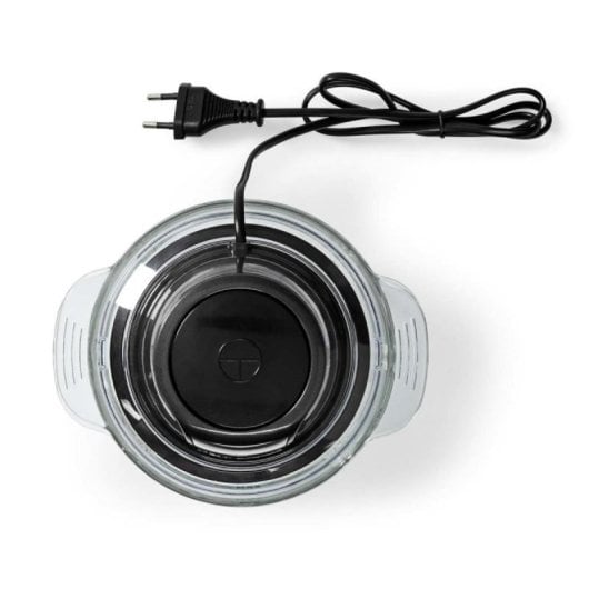 Minizerkleinerer Nedis KAMC300CGY 500W Glas 1L Edelstahlmesser Schwarz Silber Transparent