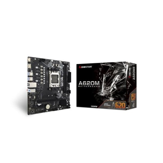 Carte Mère Biostar A620MS AMD Zócalo AM5 DDR5-SDRAM 128 Go micro ATX