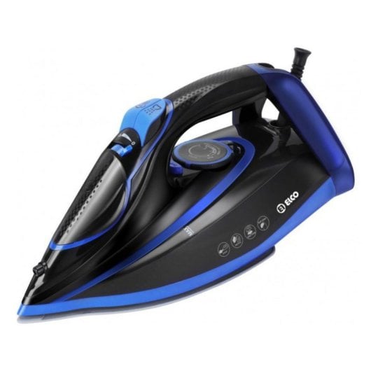 Plancha Elco PPR-3103 Suela Cerámica 3100W 0,32L Antigoteo Antical Negro Azul