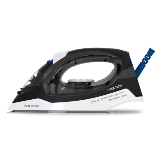Ferro de Passar Taurus Itaca 2200W Cerâmica Nanoprata Vapor 110g/min Preto Branco