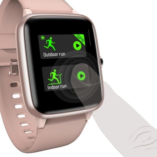Aktivitätsarmband Hama Fit Watch 5910 Rosa LCD Touchscreen Bluetooth 5.0 IP68 Akku 6 Tage