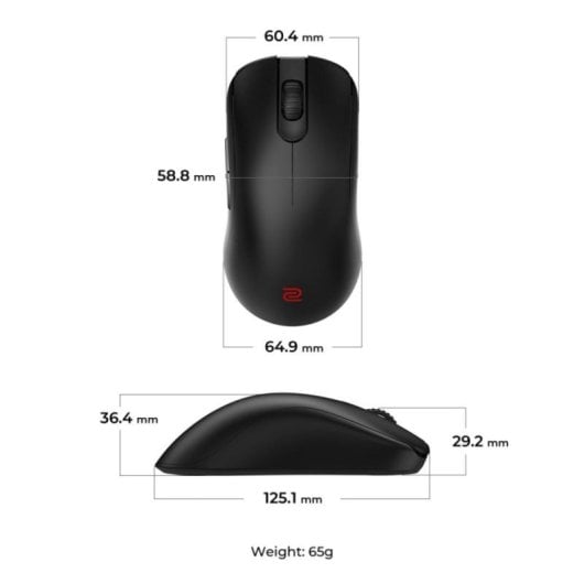 Ratón BenQ ZOWIE FK2-DW Inalámbrico 3200DPI 7 Botones USB-C Gaming Negro