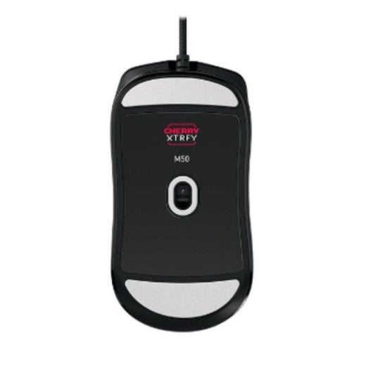 Ratón CHERRY XTRFY M50 Óptico 12000 DPI 5 botones Ergonomía avanzada PTFE Negro USB A