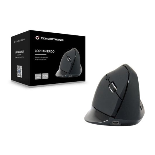 Ratão Conceptronic LORCAN03B Bluetooth 1600 DPI Vertical Preto Ratão Conceptronic LORCAN03B Bluetooth 1600 DPI Vertical Preto