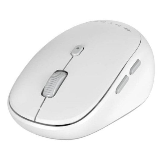 Ratón HYPER HS2100GL Bluetooth 2400 DPI 6 Botones Gris Blanco Multidispositivo
