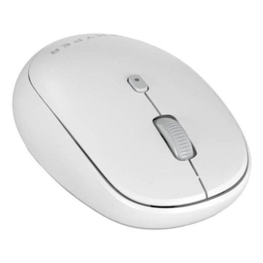 Ratón HYPER HS2100GL Bluetooth 2400 DPI 6 Botones Gris Blanco Multidispositivo