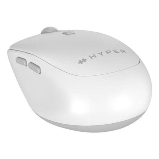 Ratón HYPER HS2100GL Bluetooth 2400 DPI 6 Botones Gris Blanco Multidispositivo