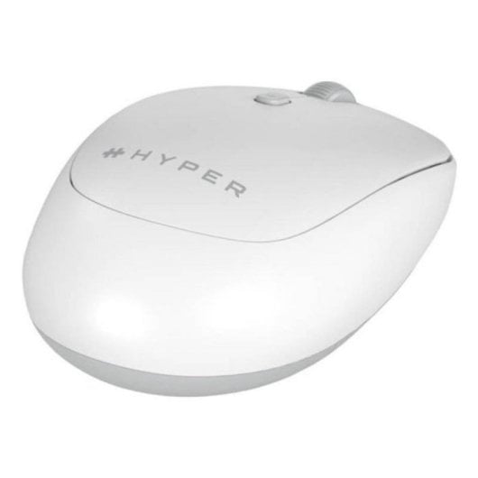 Ratón HYPER HS2100GL Bluetooth 2400 DPI 6 Botones Gris Blanco Multidispositivo