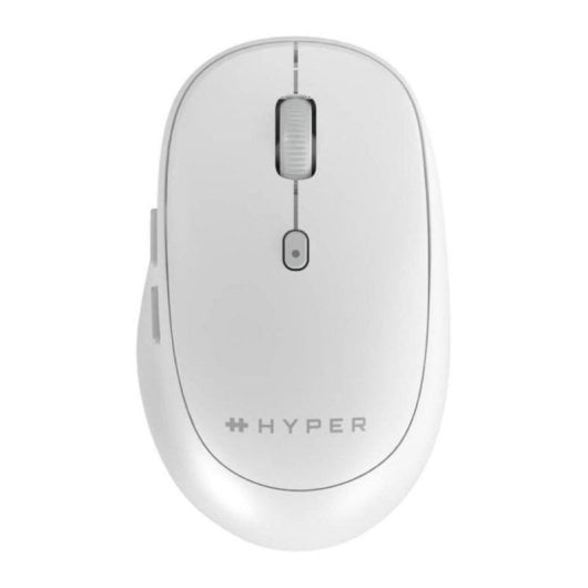 Ratón HYPER HS2100GL Bluetooth 2400 DPI 6 Botones Gris Blanco Multidispositivo
