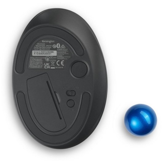 Kensington Pro Fit Ergo TB450 Rato Sem Fios Bluetooth com Trackball e 1600DPI Preto/Azul