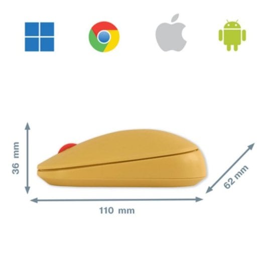 Souris Leitz Cosy Ambidextre RF Wireless + Bluetooth 4000 DPI Naranja