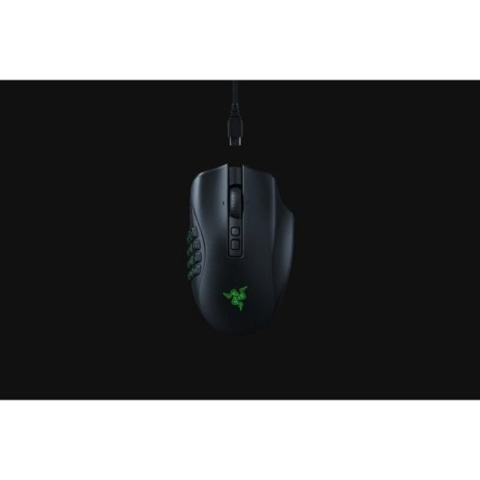 Ratón Razer Naga V2 Pro 30000 DPI inalámbrico RF/Bluetooth/USB-C 20 botones RGB Negro