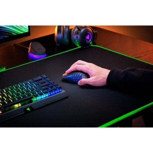 Ratón Razer Naga V2 Pro 30000 DPI inalámbrico RF/Bluetooth/USB-C 20 botones RGB Negro