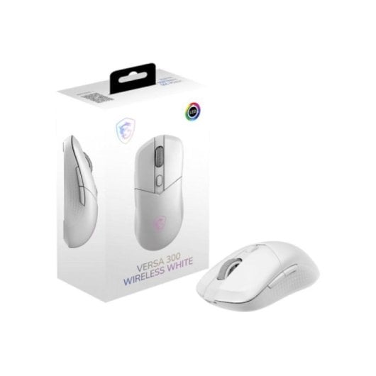 Ratón MSI Versa 300 Wireless 8000 DPI 6 Botones RGB Blanco Bluetooth/USB-C/RF