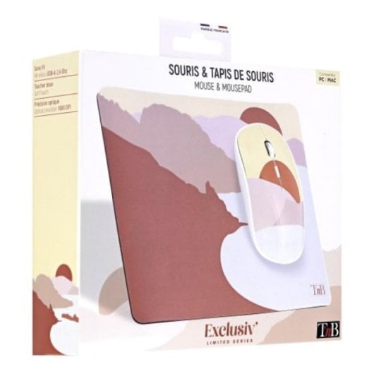 Mouse und Mauspad COAST EXCLUSIV Kabellos RF 3 Tasten Ambidextrous Multicolor