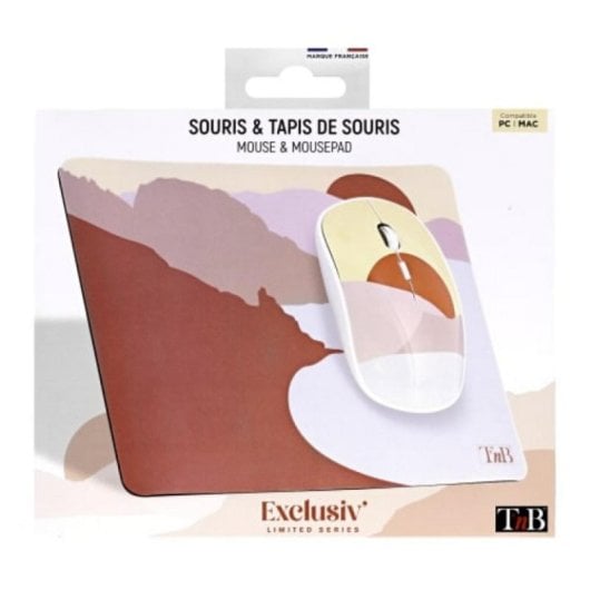 Mouse und Mauspad COAST EXCLUSIV Kabellos RF 3 Tasten Ambidextrous Multicolor