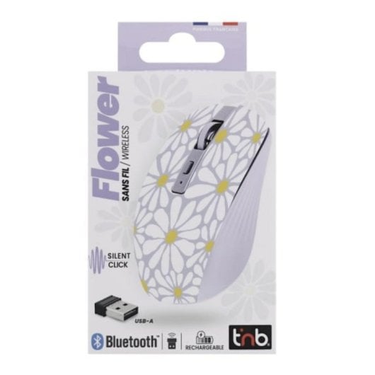Rato T'nB MWXFLOWER Bluetooth + USB Type-A 1600 DPI Multicolor Direito