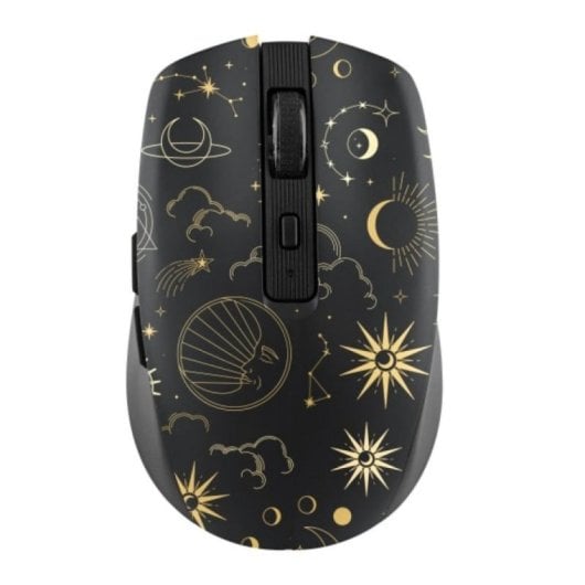 T'nB MWXASTRO2 Rato Sem Fios Bluetooth/USB com 1600 DPI, 6 Botões e Recarregável Preto