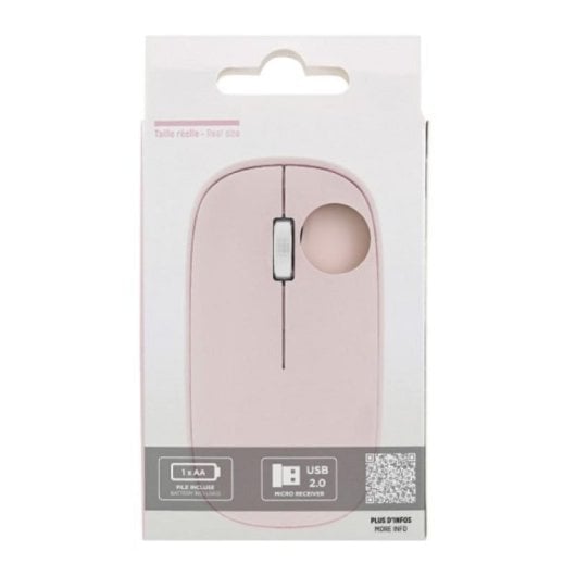 Ratón T'nB MWCOLORPK Bluetooth Ambidextro 1200DPI Rosa Pilas Incluidas USB A
