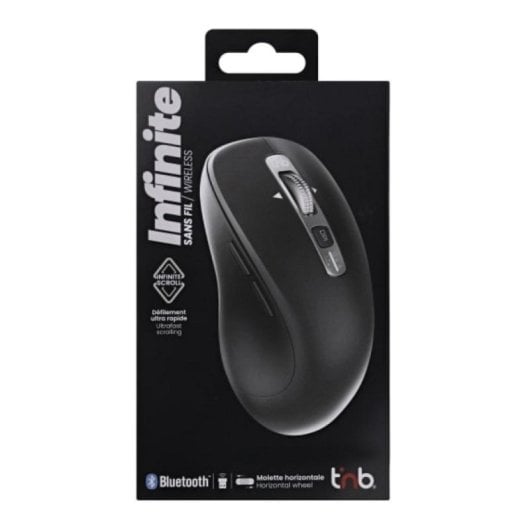 Maus T'nB MWINFINITE Bluetooth 3200 DPI Schwarz Rechtshänder Maus T'nB MWINFINITE Bluetooth 3200 DPI Schwarz Rechtshänder
