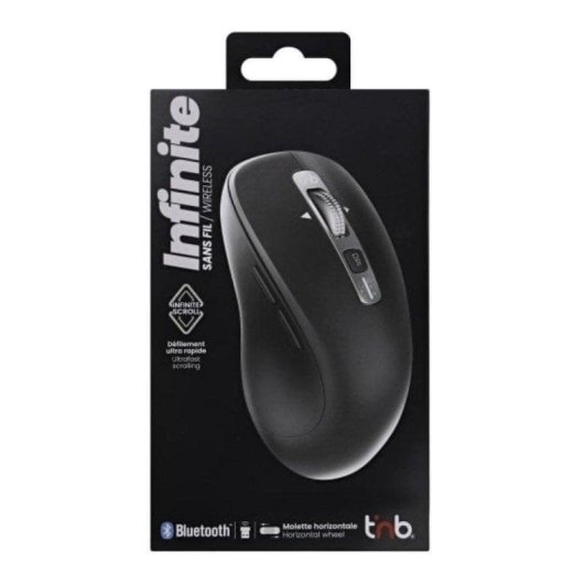 Ratón TnB MWINFINITE Bluetooth 3200 DPI 6 Botones Negro Mano Derecha
