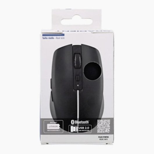 Ratón T'nB MWGRADIENTBK Bluetooth + USB Type-C 1600 DPI Negro Recargable Silencioso