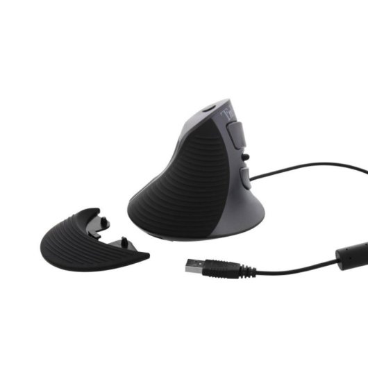 Ratón T'nB MUERGOV ergonómico vertical con cable retroiluminación 1600 DPI negro
