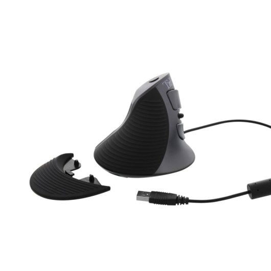 Ratón T'nB MUERGOV ergonómico vertical con cable retroiluminación 1600 DPI negro