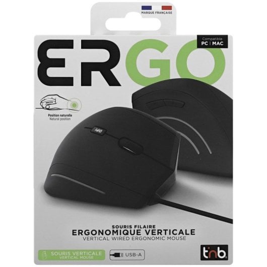 Mouse T'nB MUERGOV Ergonomico Vertical 1600 DPI USB Tipo A Nero