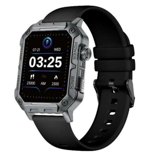 Nilox NXSWTRAILWATCH Bluetooth 1,91" Acier inoxydable Noir M SpO2 Pulsomètre Monitor Sommeil