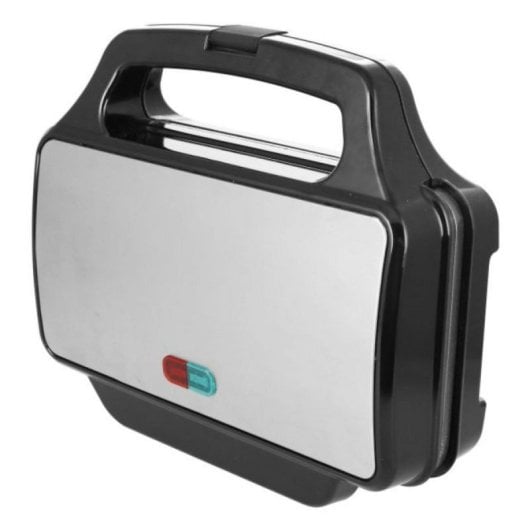 Sandwichera Emerio ST-109562.17 900W Base Antideslizante Indicador Luz Negro Plata