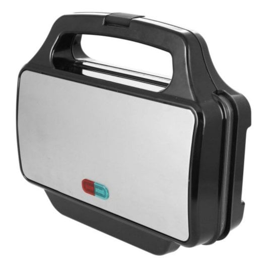 Sandwichera Emerio ST-109562.17 900W Base Antideslizante Indicador Luz Negro Plata