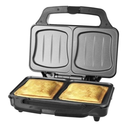Sandwichera Emerio ST-109562.17 900W Base Antideslizante Indicador Luz Negro Plata