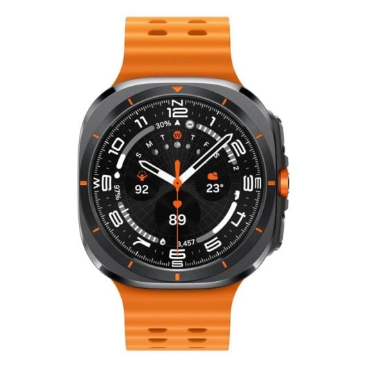 Samsung Galaxy Watch Ultra eSIM 4G GPS NFC 47mm Super AMOLED Titane Gris Orange Taille Unique IP68 10ATM
