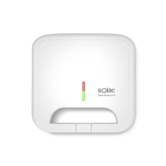 Sandwichera Solac Buon Sandwich II 750W Antiadherente Blanca 2 Sándwiches Compacta