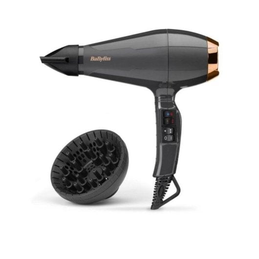 Sèche-cheveux Ionique Professionnel BaByliss 6719DE 2200W 3 Températures 2 Vitesses avec Accessoires Noir