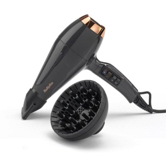 Sèche-cheveux Ionique Professionnel BaByliss 6719DE 2200W 3 Températures 2 Vitesses avec Accessoires Noir