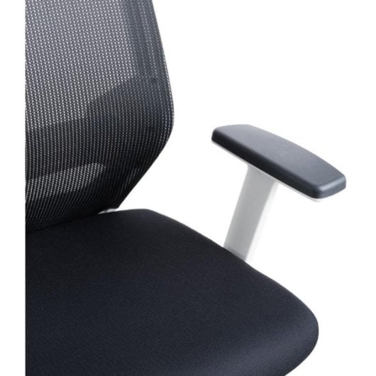 Sedia ufficio Rocada Ergoline 908w-4 molla gas regolabile, schienale in rete nera, base bianca