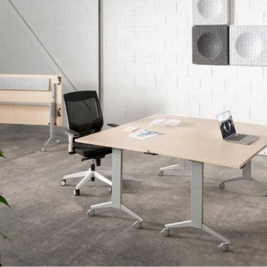 Sedia ufficio Rocada Ergoline 908w-4 molla gas regolabile, schienale in rete nera, base bianca