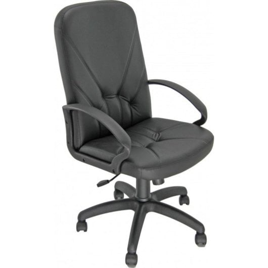 Bürostuhl UNISIT Dante P Schwarzes ergonomisches Design Kunstleder verstellbar Bürostuhl UNISIT Dante P Schwarzes ergonomisches Design Kunstleder verstellbar