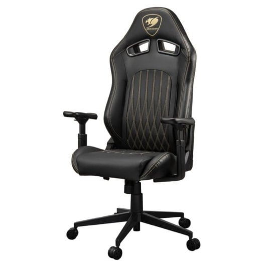 Silla Gaming Cougar Explore Royal CGR-EXP-ROB Reposabrazos 3D Cuero PVC Negro/Oro 120kg