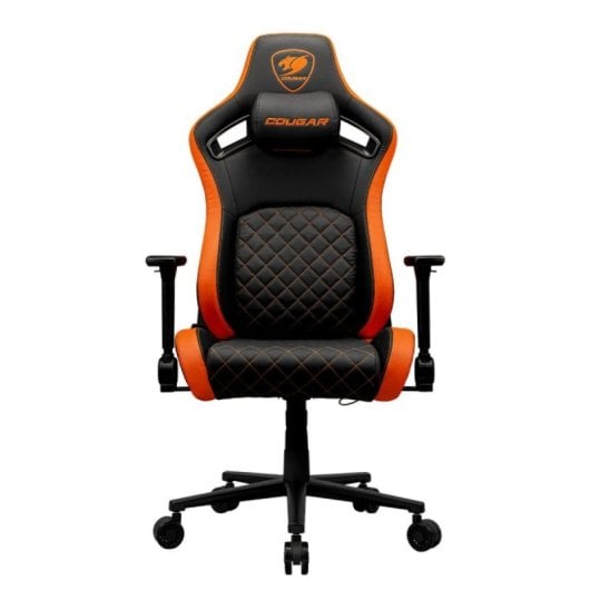 Silla gaming COUGAR CGR-DFL negra-naranja, imitación piel, reposabrazos 4D, 120kg