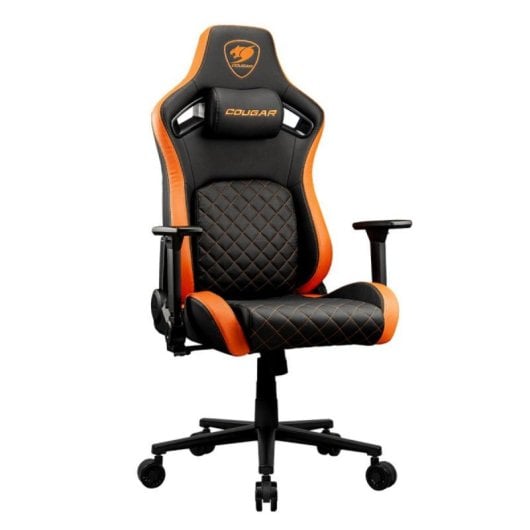 Silla gaming COUGAR CGR-DFL negra-naranja, imitación piel, reposabrazos 4D, 120kg