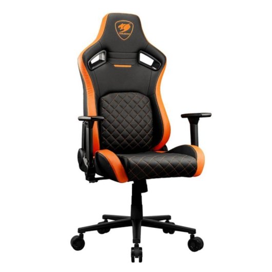 Silla gaming COUGAR CGR-DFL negra-naranja, imitación piel, reposabrazos 4D, 120kg